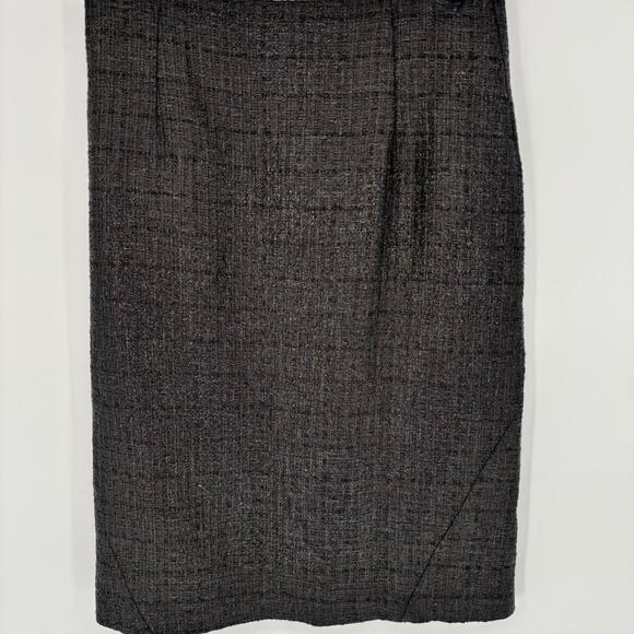 Willow Dresses & Skirts - WILLOW Charcoal Grey Metallic Pencil Skirt Exposed Back Zipper Womens Sz 8